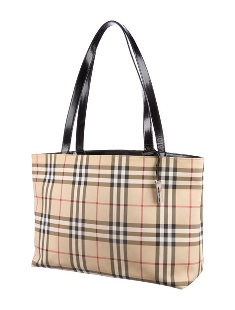 nova check tote burberry bag|Burberry checked canvas tote bag.